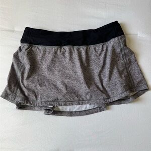 Gray and Black Athletic Skirt